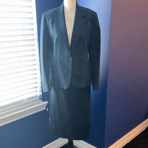 Vintage Ultrasuede Two-Piece Suit in Deep Blue